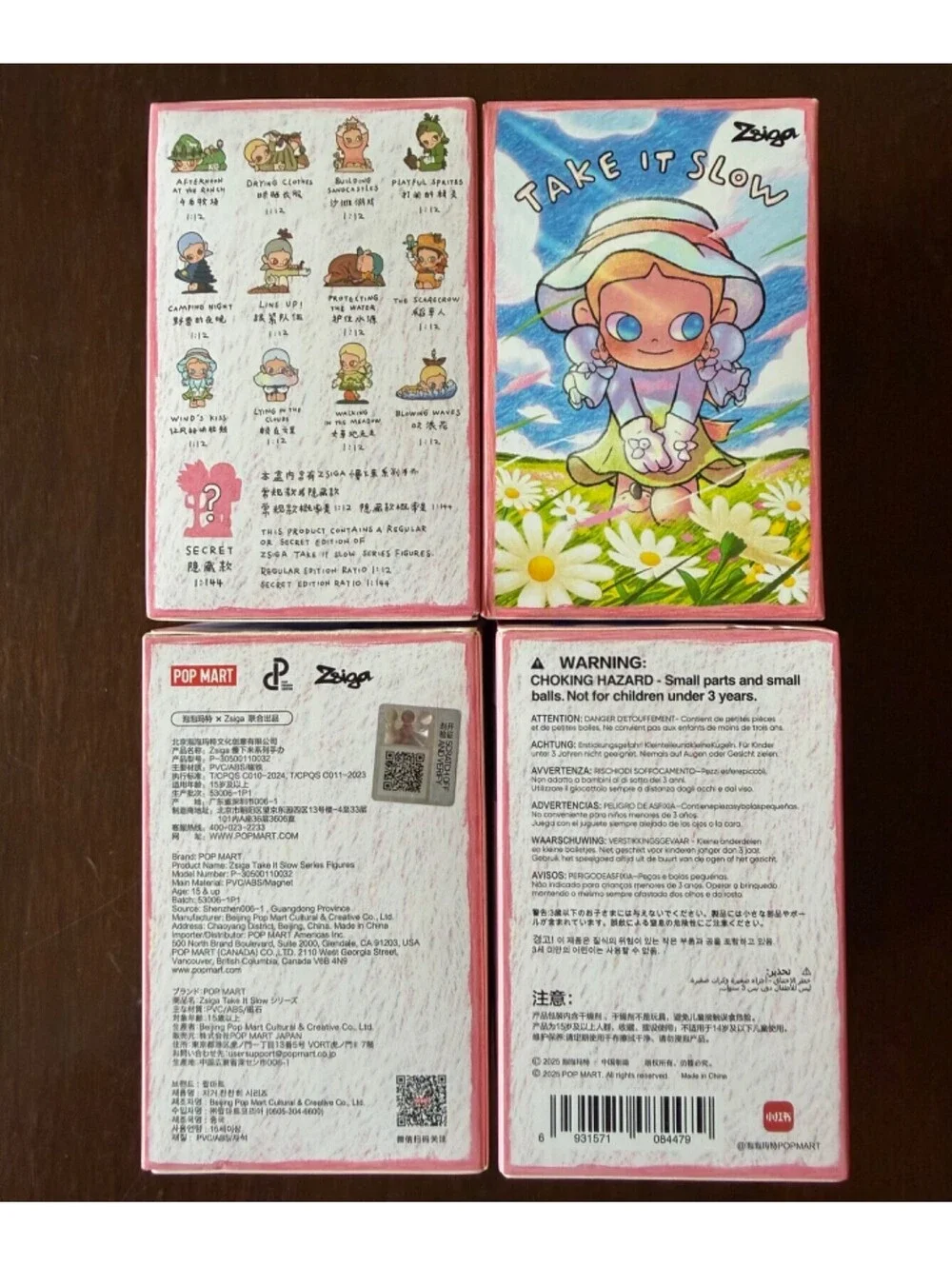 LOT OF 4 Zsiga Take It Slow Series Blind Box Figures Pop Mart Authentic New